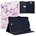 Produktbild Yokata Samsung Galaxy Tab A 10.1" T580 / T585 Hülle Case Marmor Folio Leder Smart Cover Kunstleder Schutzhülle Tasche Schale Ledertasche Ledercase Ultradünn Lederhülle mit Auto Sleep / Wake Up Funktion und Standfunktion Kartenfach Weich Silikon Backcover Innere Ultra Dünn Slim für Galaxy Tab A 10.1 Zoll SM-T580 / SM-T585 Tablet Etui - Rosa Pink