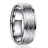 √ Design: Die Gravuren der keltischen Knote lassen sich auf der silbernen Oberflläche verbinden und um den Ring kreisen.