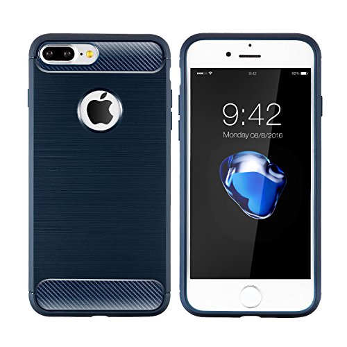 Funda iphone 8 plus   iPhone 7 plus Silicona  Rugged Armor  Resilient Ultimate Protection Rugged Design with Matte Finish  Funda para Carcasa Case Apple iphone 8 plus   iPhone 7 plus 5 5 inch Azul