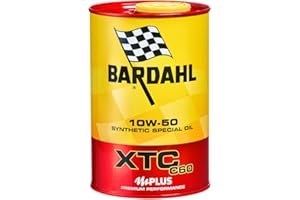 Bardahl - Olio Motore per Auto, XTC C60 10W-50, Lubrificante per Motori Benzina o Diesel, Fomula 100% Sintetica, 1 Litro