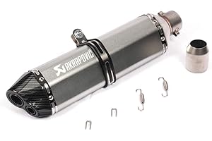 RTGE 51mm universale tubo marmitta di scarico moto Doppio foro esagonale modifica 2 pollici DB Killer in acciaio inox parti di modifica tubo di coda,Adatto per scooter dirt bike,A