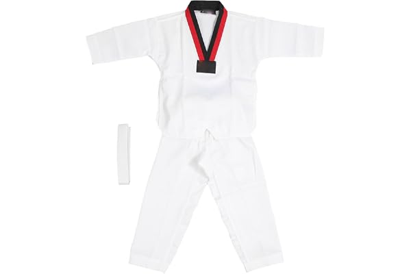 Costume de Taekwondo, Ceinture élastique Antidérapante, Respirante et Confortable, Costume de Taekwondo pour Enfants pour l'entraînement