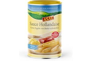 ASAL Sauce Hollandaise kalorienreduziert ohne Geschmacksverstärker 234g für 1,5 Liter – leckere, fettreduzierte und zart-cremige Soße für Spargel und Gemüse, glutenfrei, bis zu 90% weniger Fett und 80% weniger Kohlenhydrate, kinderleichte Zubereitung mit Wasser, keine zusätzliche Butter notwendig, ohne Palmöl, kein Palmfett