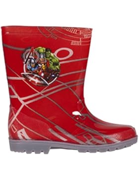Marvel The Avengers Kinder Charakter LED-Blinklicht bis Gummi Wellington Regen Stiefel für Jungen-wasserdicht...