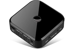 Coverzone Bluetooth 5.0 Verici ve Alıcı, 3D Surround özellikli Dijital Optik TOSLINK* ve TV/Ev Stereo Sistemi için 3,5 mm Kab