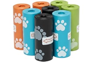 PETS EMPIRE 8 Roll Dog Poop Bags Extra Thick and Strong | Leak Proof Poop Bags for Dogs | Plastic Waste Pick Up Biodegradable | Dog Potty Picker Bag | Unscented Waste Bag 120 Counts