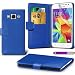 Produktbild Samsung Galaxy Core Prime G360F Blue Farbe PU Lederetui Buch-Stil Handy Hülle mit Displayschutz-Folie & Eingabestift von Gadget Giant®