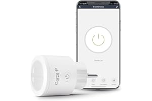 Garza Smart - Enchufe Wifi Inteligente, Programable, Wifi 2.4GHz, Con medidor de consumo, Control remoto por app y por voz Al