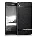 Produktbild kwmobile Hülle für Sony Xperia E5 - Backcover Case Handy Schutzhülle Aluminium - Hardcase Cover Schwarz