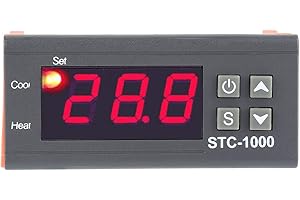 WALFRONT STC-1000 Sterownik termostatu z wyświetlaczem LCD, 110-220 V, -50 °C - 99 °C