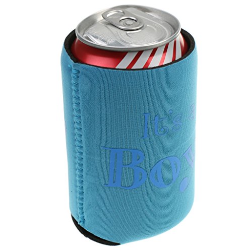 MagiDeal 2Stück Neopren Multikühler, Dosenkühler, Getränkekühler – Its a Boy Blau, 13x 10cm - 7