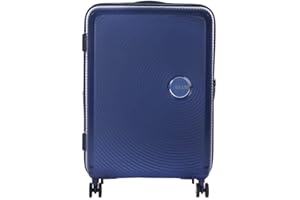 American Tourister Soundbox - Valise Spinner M Extensible, 67 cm, 71.5/81 L, Bleu (Midnight Navy)