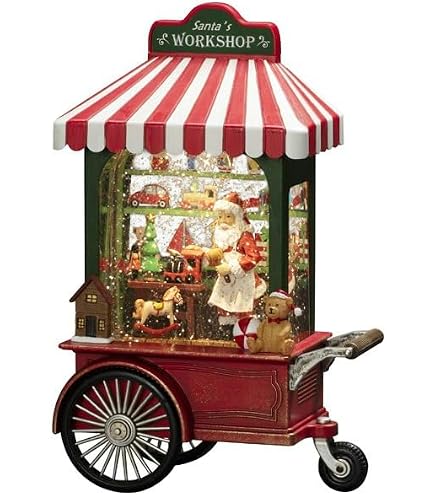Lanterne Boule LED Konstsmide Père Noël - Minuterie 5h, Remplie D'Eau, Blanc Chaud - Déco Noël 12.7cm
