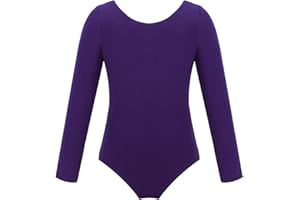 iEFiEL Kinder Mädchen Body Langarm Kurzarm Gymnastikanzug Trägerbody Ballettanzug Turnanzug Ballett Trikot Tanz Kleidung