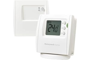 Thermostat d'ambiance Honeywell Home, facile à lire, écran LED économe en énergie, sans fil, blanc