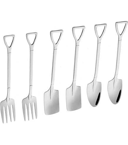 4 Stück Edelstahl Dessertlöffel Golden | Schaufelform Für Eis Und Desserts | Roségold