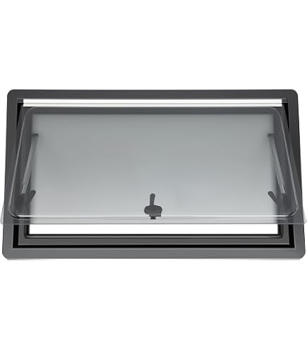 NRF Vetro Di Ricambio Per Finestra Camper Seitz 1000x500, Grigio, Doppio Vetro Con Accessori, Per S3 S4 S5