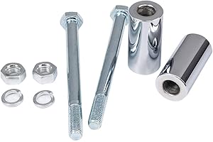 CELOMT Extension de rehausseurs de guidon de 5,1 cm pour Harley Davidson - Chrome - Entretoises de guidon de moto