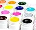 Micro Trader 20 Mix Pure/Solid Colours UV Color Gel Nail Art UV Builder Gel Set
