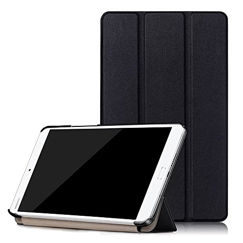 AVIDET Ultra Slim Huawei MediaPad M3 8.4 Hülle Case Superleicht Ständer Smart Shell Cover Schutzhülle Etui Tasche für Huawei MediaPad M3 8.4 Tablet-PC (Schwarz)