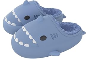 NIBESSER Pantofole Squalo Bambina Ciabatte Bambino Invernali Pelose Ciabatte Squalo Bambino Inverno Impermeabili Pantofole da Casa con Suola Spessa Comode Antiscivolo Lavabili