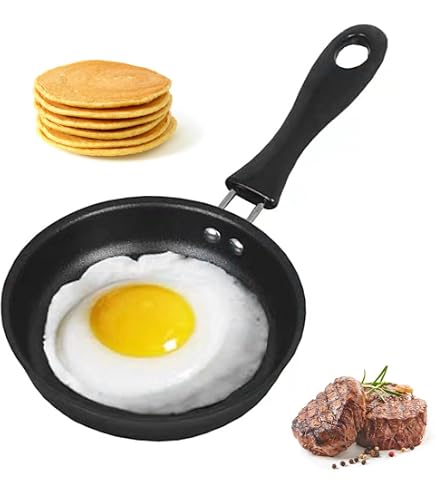2 Moules à œufs Au Plat Et Pancakes - Acier Inoxydable Antiadhésif, Poignée Pliable, Diamètre 9cm