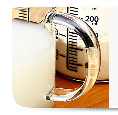 AsentechUK® Transparenter digitaler Glas-Messbecher mit Skala, mikrowellengeeignet – Küchenzubehör - 8