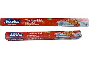 HOMEY MART 2 x The Non-Stick Kitchen Aluminium Foil Extra Wide Roasting Turkey Cooking Baking Freezing - 45cm x 5m