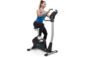 CAPITAL SPORTS Evo Comfort - Vélo d'appartement Cardiobike, accès facile, Kinomap: Bluetooth, volant d'inertie: 15 kg, MagResist: résistance magnétique, entraînement par courroie