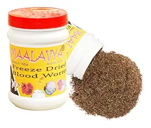 Maalavya 30 Grams Freeze Dried Blood Worms Fish Feed/Blood Worms Fish Food Dried Worms Fish Food Worms Dried Dry Blood Worms