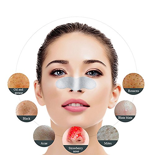 Nase Maske, Black Head Remover, Tiefenreinigung Mitesser Akne Maske Mitesser Gesichtsmaske Entfernen Mitesser Mask Aktive Bambus Kohle Formel Tearing style Deep Cleansing Purifying Peel off Acne Treatment Black Face Mask (10PC) - 7