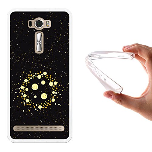 WoowCase - Custodia Cover Silicone Flessibile in Gel per [ Asus ZenFone 2 Laser ZE601KL ] Chic Stile Punti D'oro