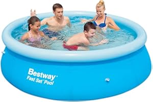 Bestway 8ft Fast Set Pool | Inflatable Family Swimming Pool, Outdoor Kids Pool