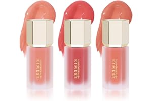 KIMUSE Soft Pinch Gel-Cream Blush Trio, Liquid Blush for Cheeks, Weightless, Long-Wearing, Smudge Proof, Natural-Looking, Dewy Finish, Skin Tint Face Makeup, 0.42 Fl Oz (sunset nude)