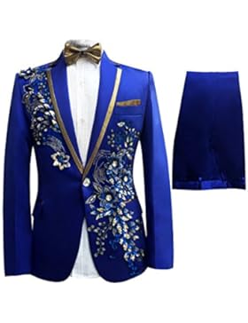 Cloudstyle Herren Modern Fit 1- Knopf fallendes Revers Hochzeitanzug Smoking Party