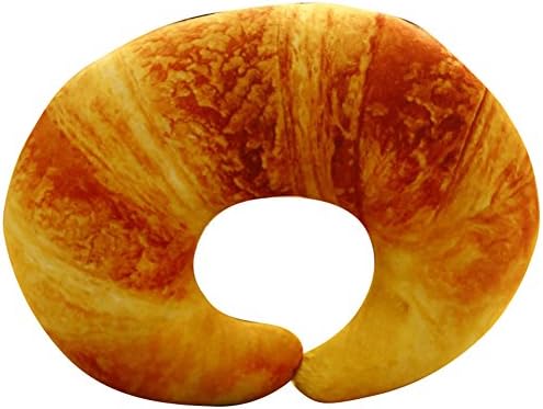 PeiGee Creative Croissant U Shaped Neck Pillow Throw Pillow Cushion Plush Toy