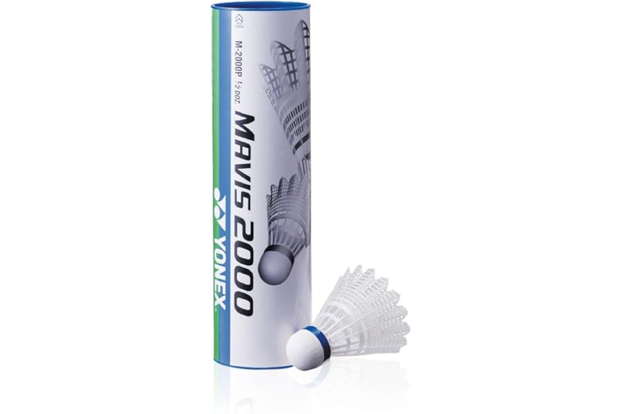 YONEX Mavis 2000 Badminton Shuttlecocks 'tube of 6', 78-Medium-Blue