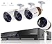 Produktbild ELEC 8-Kanal 1080N CCTV ¨¹berwachungskamera System, 720P AHD DVR Recorder mit (4) 2000TVL Indoor / Outdoor wetterfeste ¨¹berwachungskameras, keine Festplatte