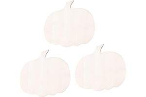 SUPVOX 3pcs tranches en Bois créatif Forme de Citrouille prêt à Peindre pièce de Bois copeaux en Ornement pour Jardin Yard Halloween décoration