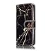 Produktbild Chreey iPhone 5 5S SE Hülle, Marmor (Marble) Serie Muster Premium PU Leder Schutzhülle Brieftasche Flip Handyhülle [Schwarzer Marmor]