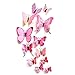 Price comparison product image TAOtTAO 12 Pcs 3D Multicolor Butterfly Sticker Art Wall Decal Mural Home Decoration (B)