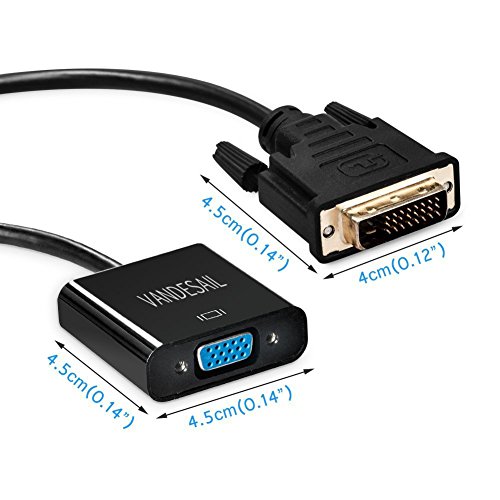 DVI auf VGA Adapter, VANDESAIL Dual Link DVI-D auf VGA Kabel Adapter Male to Female Video Konverter Vergoldet (DVI, VGA) - 2