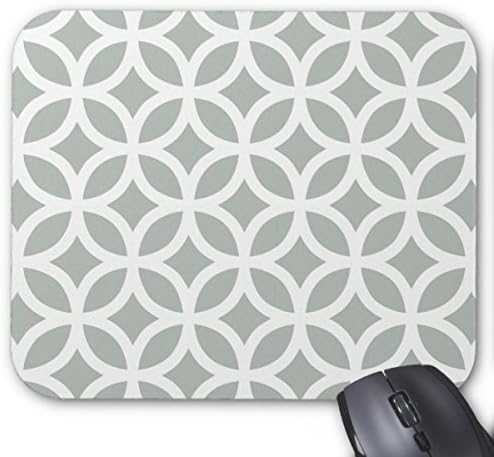 Silver Gray Geometric Mouse Pad Mouse Mat Retro Pattern Unique Computer Mouse Pad