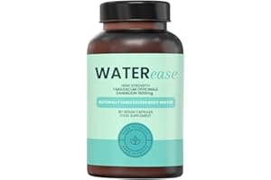 WaterEase Water Retention Tablets, 90 High Strength Diuretic Dandelion Root Capsules, Relieve Mild Fluid Swelling, Hormone Bloating Relief, Detox & Digestion, HERA Vitality