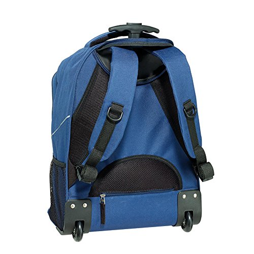 Rucksack Trolley schwarz Daypack mit gepolstertem Laptopfach 34x52x28cm Rucksacktrolley mit 2 seitlichen Netzfächer - 2