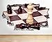 Produktbild tekkdesigns R396 Bosch Ba20D Glühbirne Frontscheinwerfer Chess King Queen Spiel Living zerstörten Wand Aufkleber 3D Kunst Aufkleber Vinyl Raum