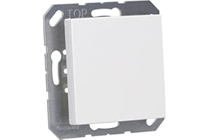 JUNG A594-0WW Tapa Ciega a Presión, Termoplástico (A Prueba de Golpes) Extrabrillante, Blanco Alpino