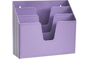 Acrimet Unterlagenhalter Dreifach Horizontalen (Solide Lila Farbe)