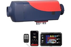 HCALORY Riscaldatore diesel da 2 kW, 12 V, portatile, con telecomando Bluetooth e app intelligente, riscaldamento da parcheggio, serbatoio carburante da 10 l, per auto, camion, barca, camper, camper