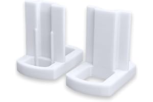 REPAIRCOFFEE Lot de 2 Guides Hauts en T pour Porte Coulissante de Placard avec Rail Sans Roulette - Ensemble Accessoire Pièce de Rechange Patin Coulisse de Guidage Meuble Mobilier d'intérieur Rénovation